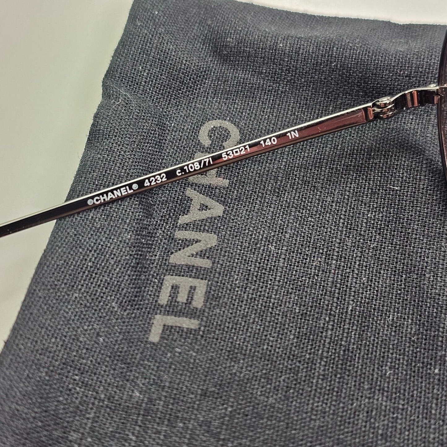 Chanel Sunglasses Grey Gunmetal Brown Round Pilot Metal 4232 c.108/7I 200324