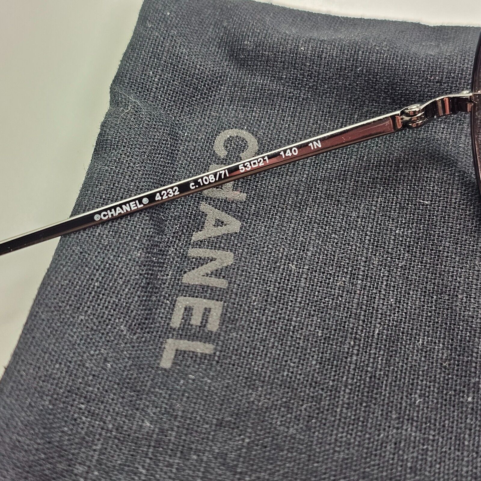 Chanel Sunglasses Grey Gunmetal Brown Round Pilot Metal 4232 c.108/7I 200324