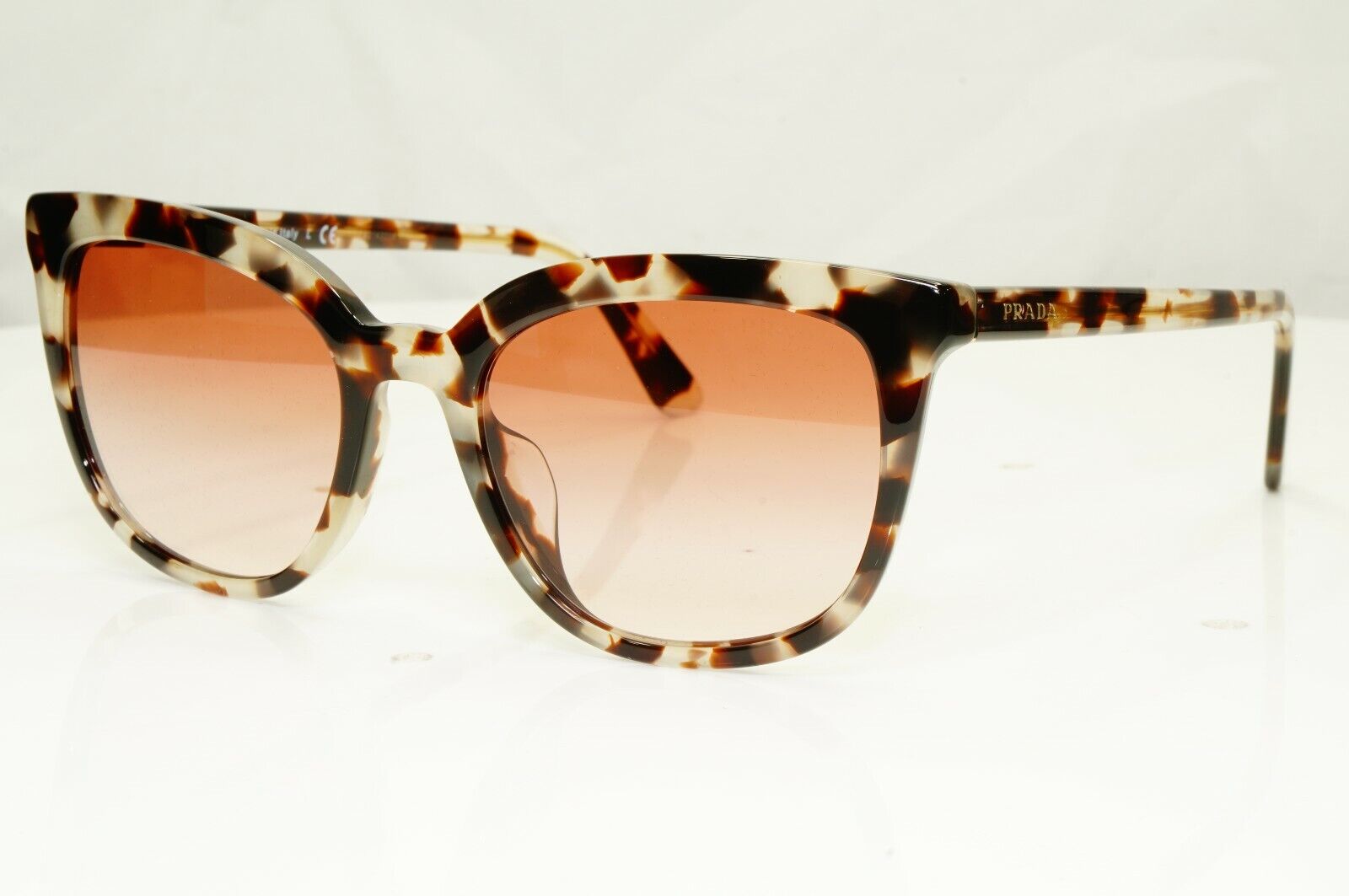 Prada Brown Tortoise Shell Womens Sunglasses Ultravox SPR 03X SF UA0-2F1 Turtle