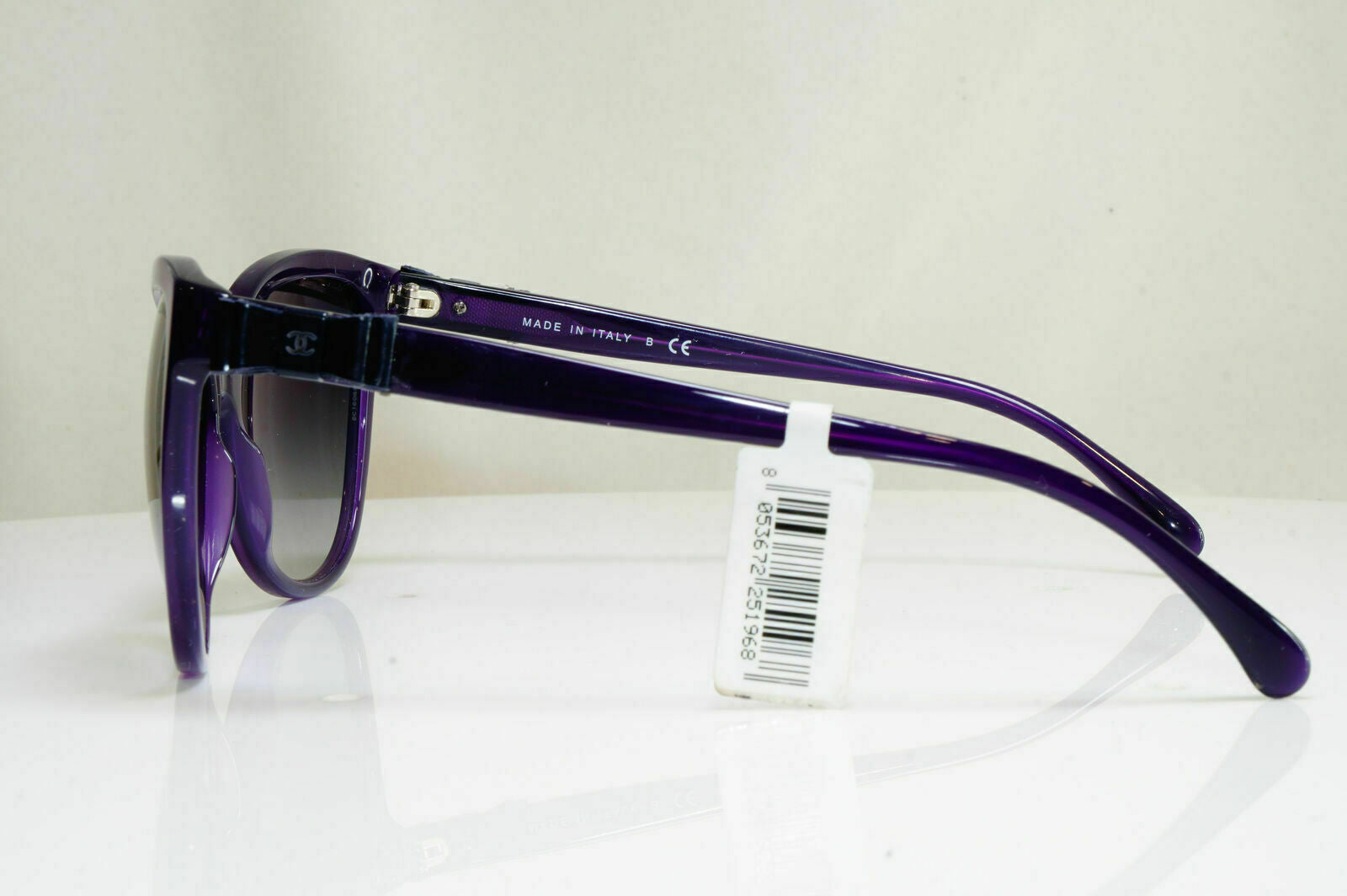 Authentic CHANEL Womens  Sunglasses Violet Purple Square Bow 5281 1463/S6 26762