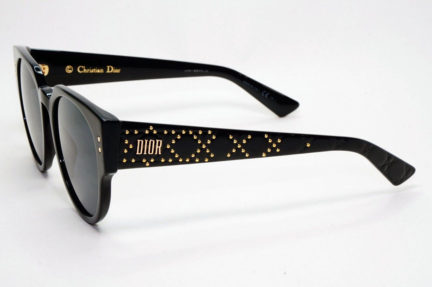 Dior Sunglasses 2019 Black Gold Lady Dior Studs 3 Square 807IR 311024