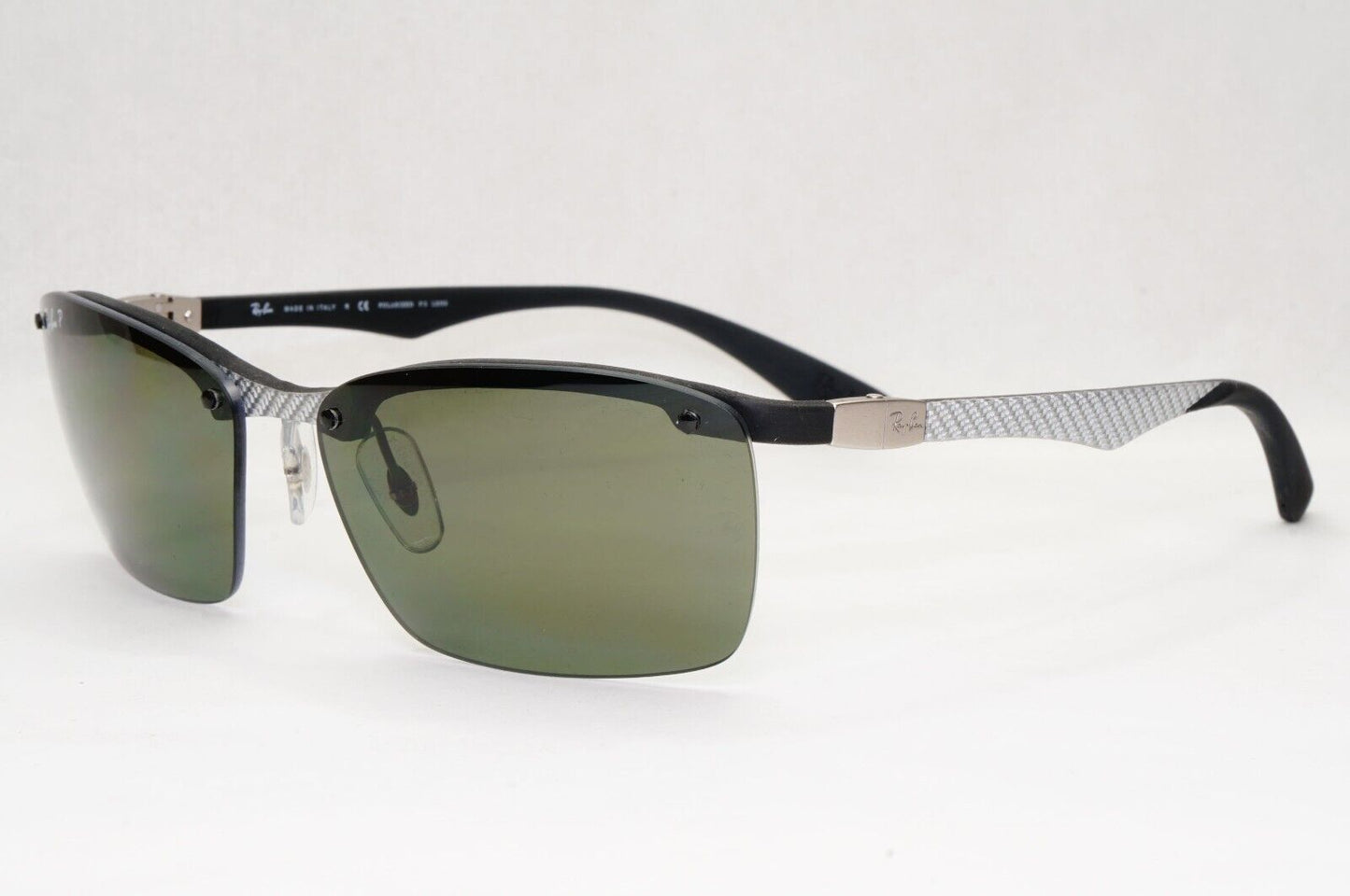 Ray-Ban Sunglasses Carbon Fibre 2013 Polarized Silver Green RB 8312 125/9A