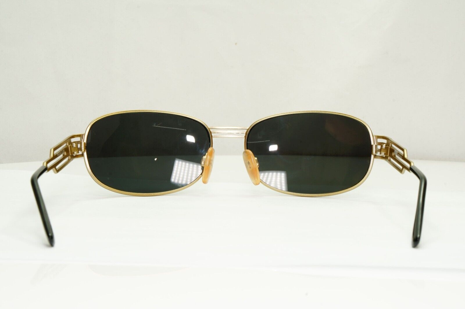 Versus 1996 by Gianni Versace Vintage Gold Black Sunglasses MOD F36 COL 86M