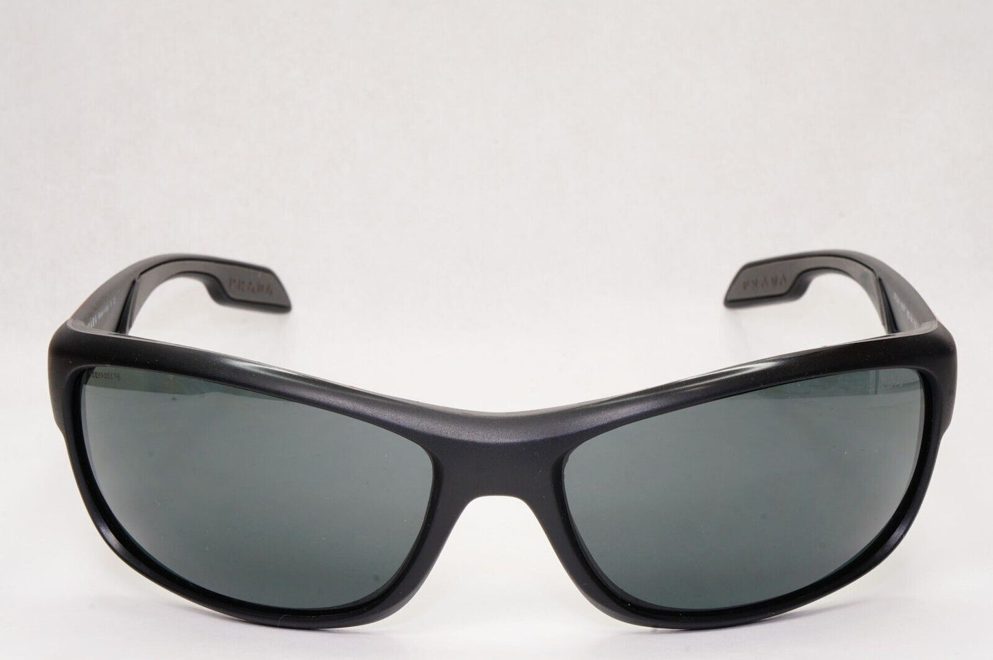 Prada Sunglasses Black Wrap Linea Rossa Red Stripe PS04NS SPS 04N 1BO-1A1 65mm