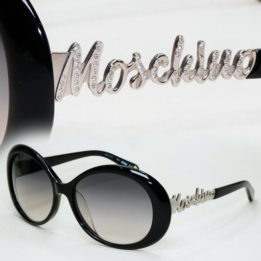 Moschino Sunglasses 2005 Vintage Black Silver Grey Gradient MO583 01 101124