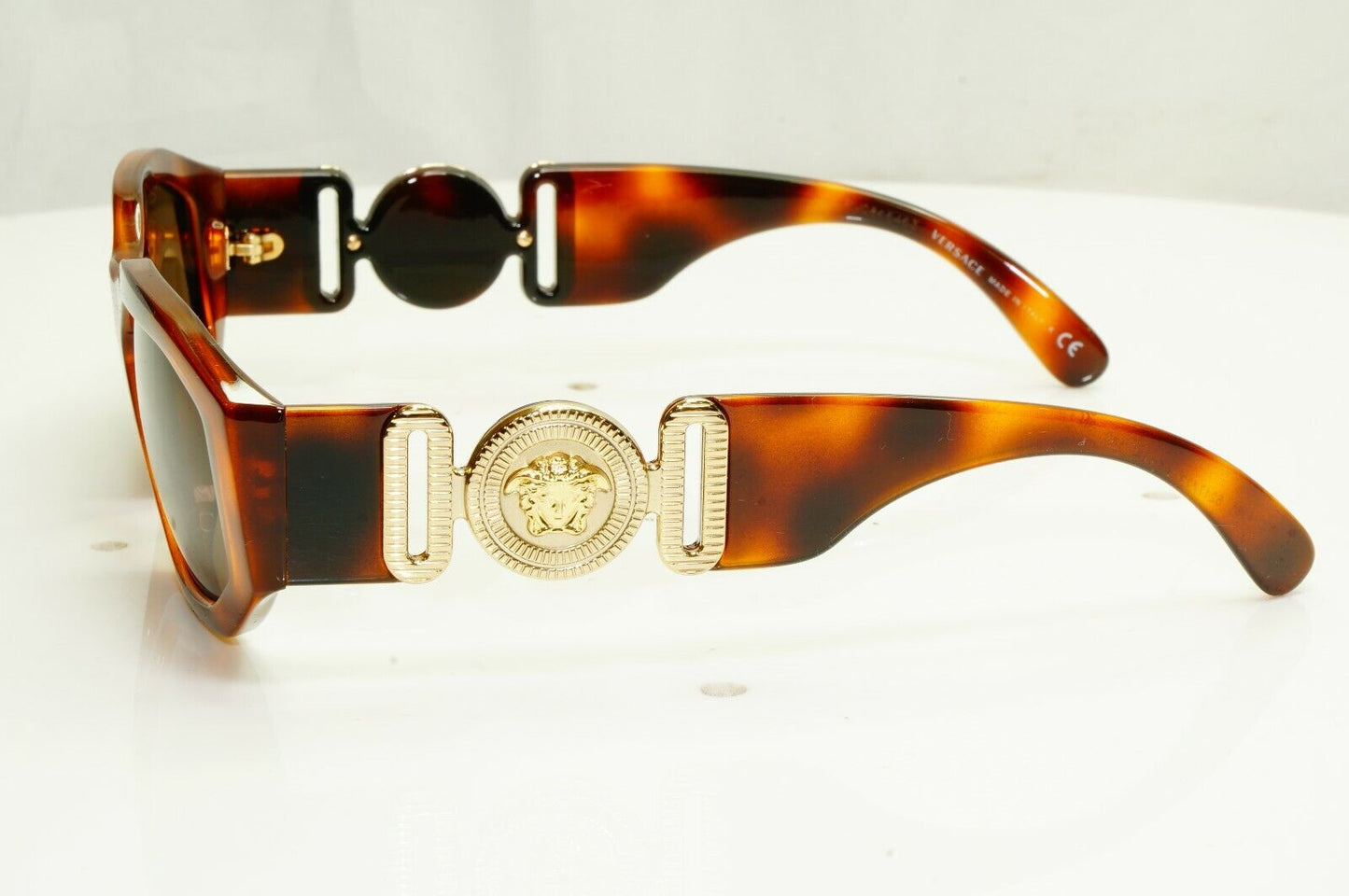 Versace Gold Medusa Brown Rectangle Mens Womens Sunglasses MOD 4361 5217/73