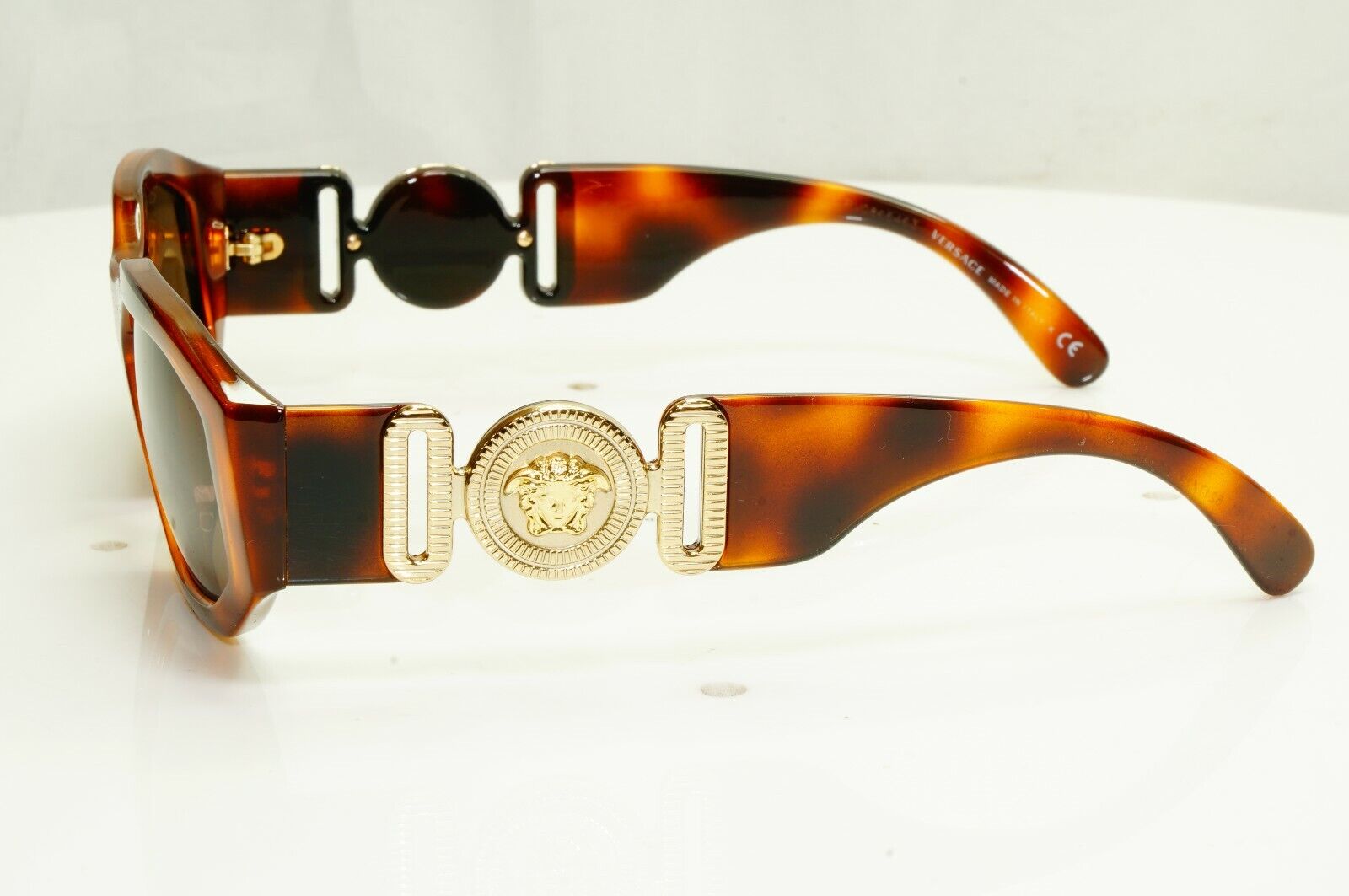 Versace Gold Medusa Brown Rectangle Mens Womens Sunglasses MOD 4361 5217/73