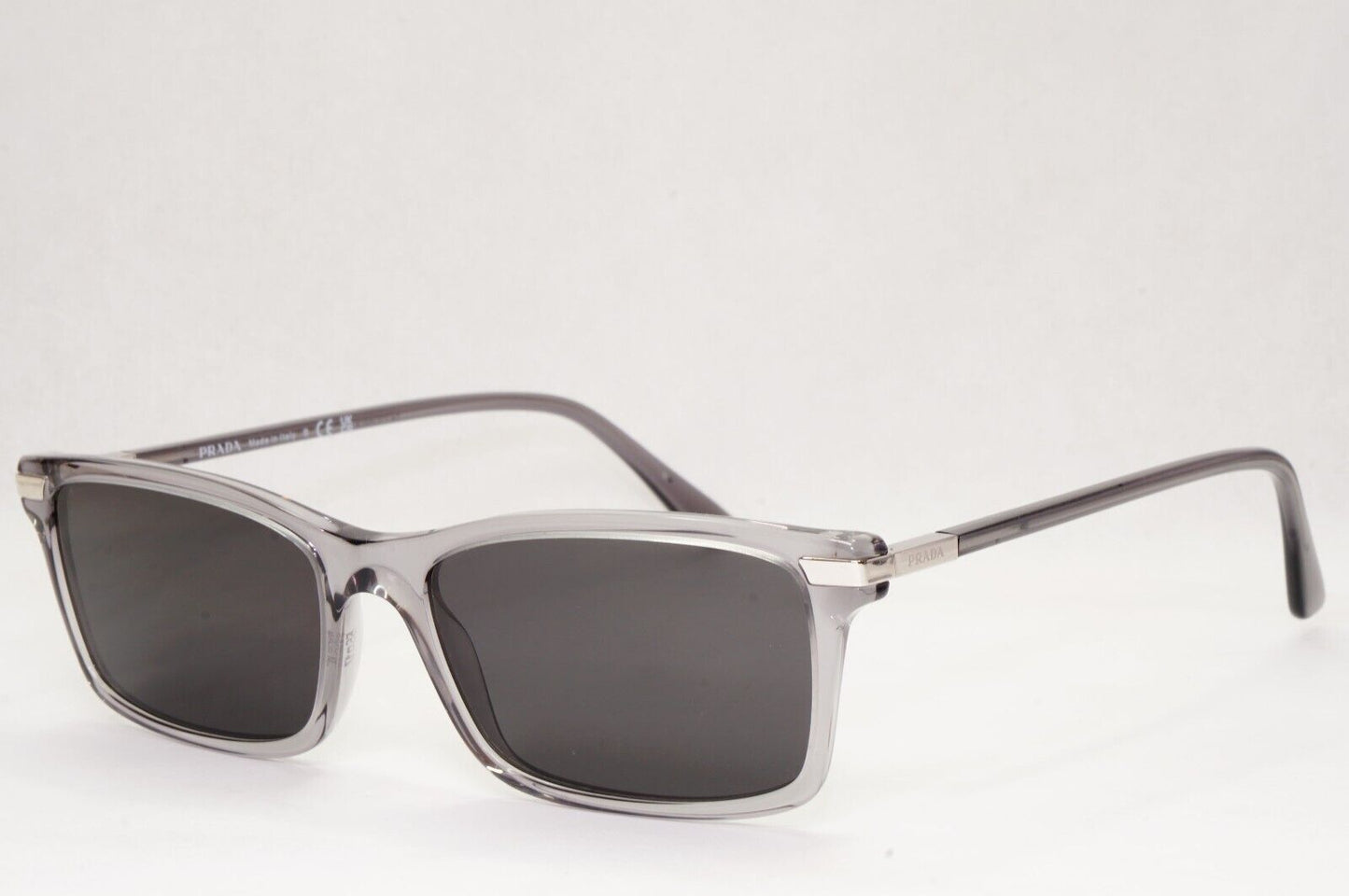Prada Sunglasses Black Grey Transparent Crystal PR03YV VPR 03Y 08U-1O1 56mm
