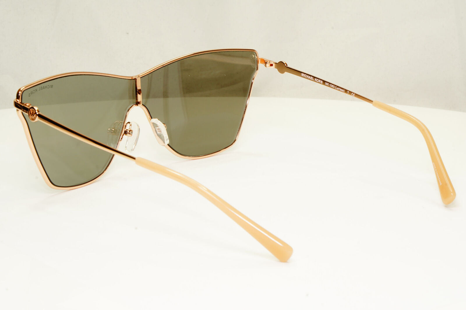 Michael Kors Womens Shield Mirror Gold Silver Sunglasses MK 1063 Larissa 11086G