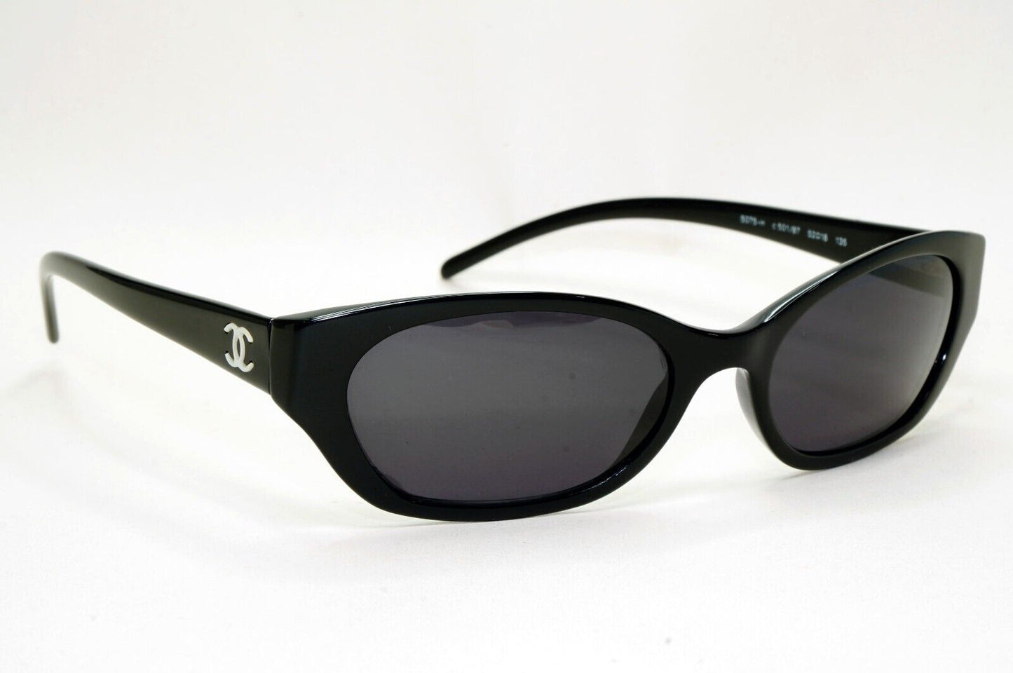 Chanel Sunglasses 2008 Vintage Black Mother of Pearl Small 5075-H c501/87 051124