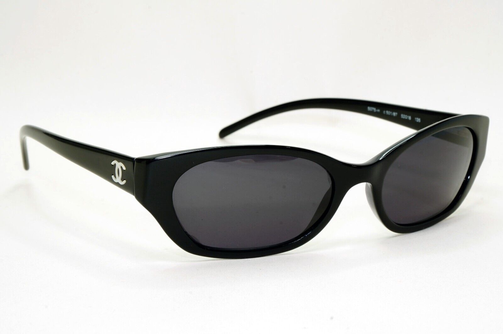 Chanel Sunglasses 2008 Vintage Black Mother of Pearl Small 5075-H c501/87 051124