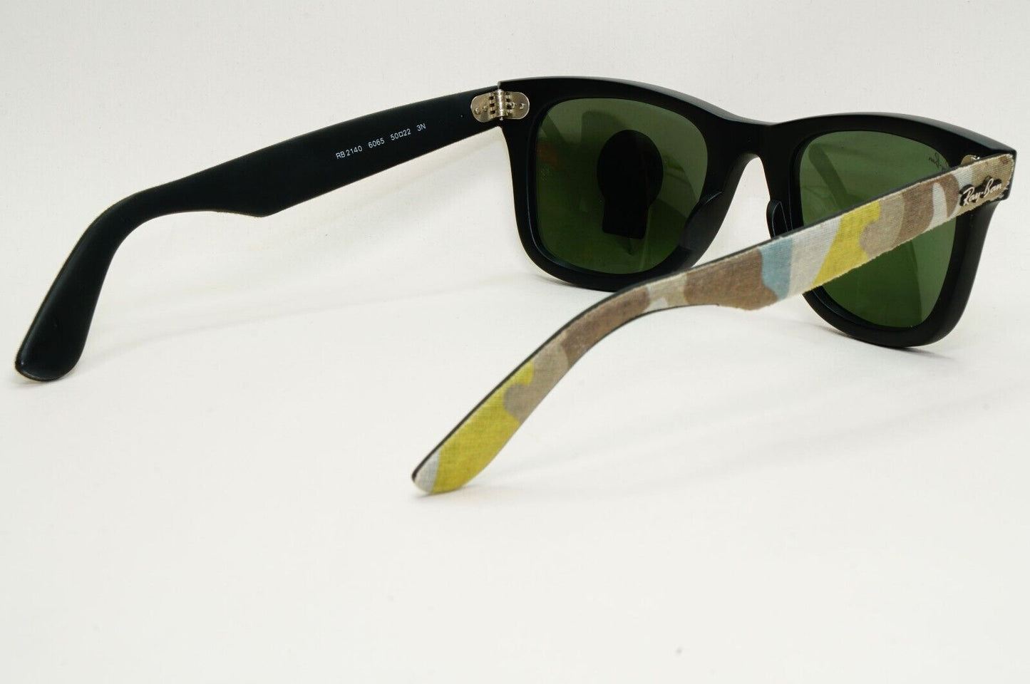 Ray-Ban Sunglasses Wayfarer Black Green Urban Camoflauge RB 2140 6065 50mm