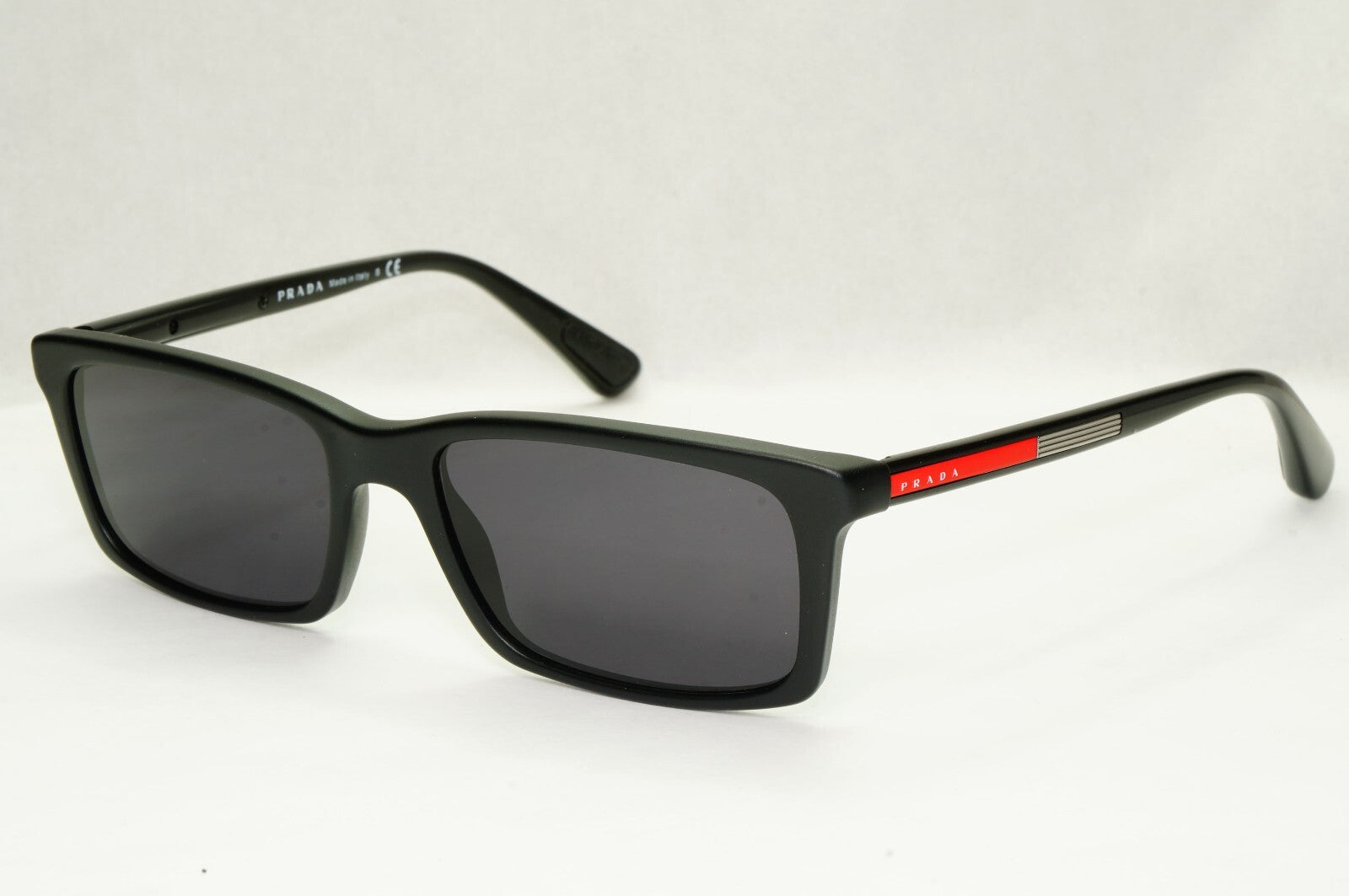 Prada Sunglasses Plack Rectangle Square Slim PS02CV VPS 02C 1BO-1O1 55mm [a]