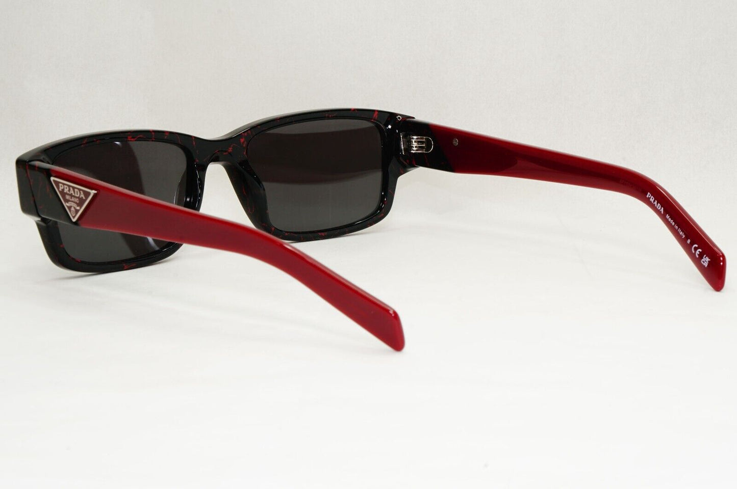 Prada Sunglasses Triangle Symbole Red Black Marble PR07ZV VPR 07Z 11F-1O1 55mm