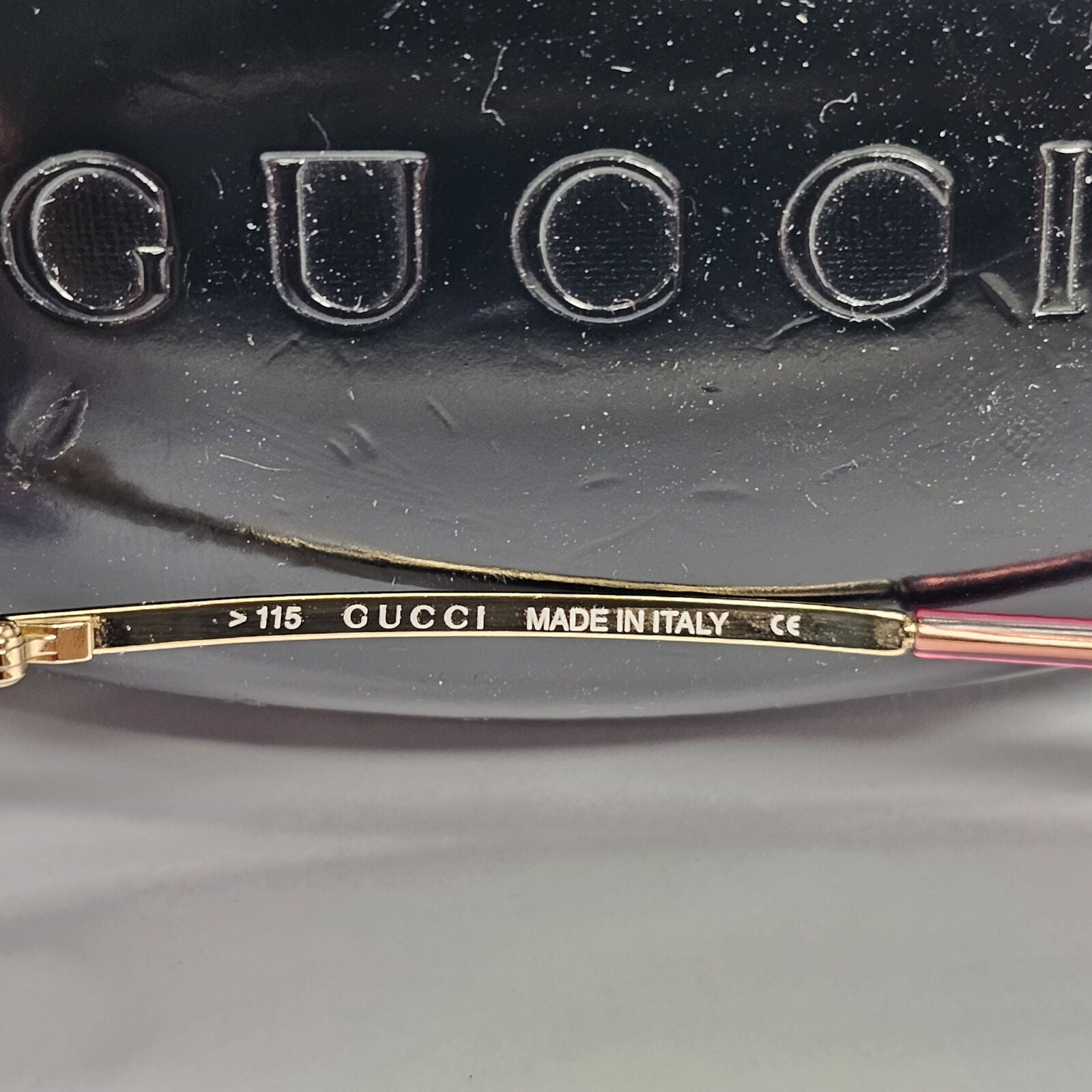 Gucci Sunglasses 2003 Vintage Gold Violet Pink Rimless GG 2653/S 000T9 190224