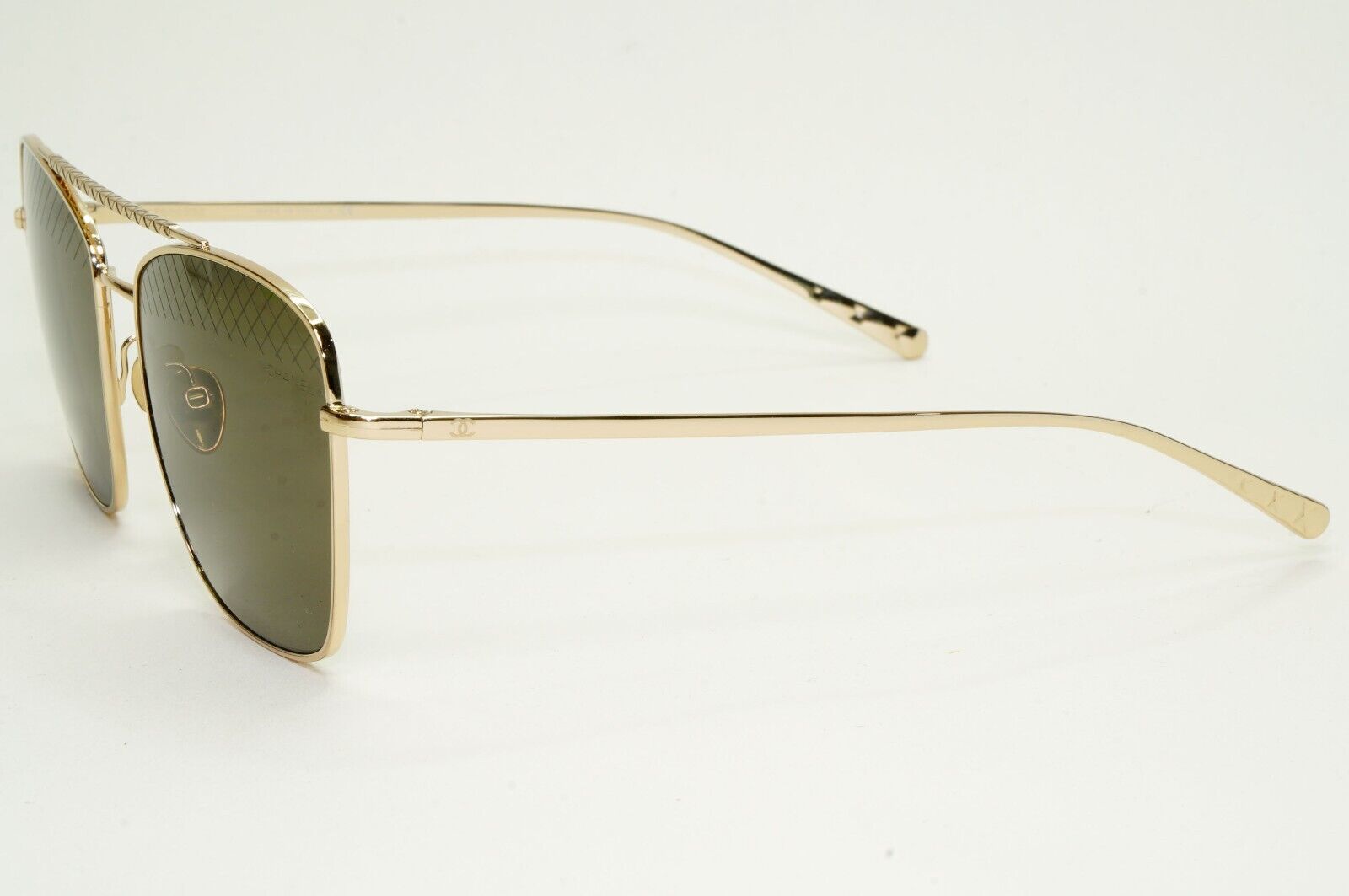 Chanel Sunglasses Gold Square Metal Navigator Pilot 4256 c.395/3 55mm