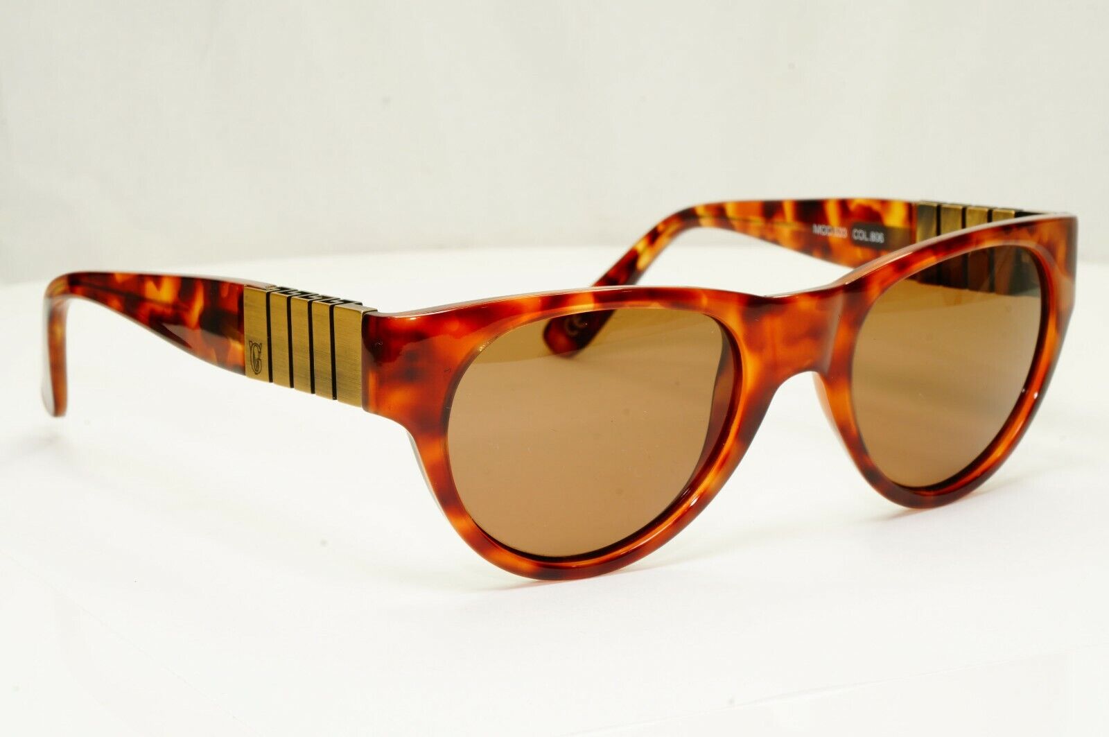 Gianni Versace 1996 Mens Vintage Brown Gold Square Sunglasses MOD 533 COL 806