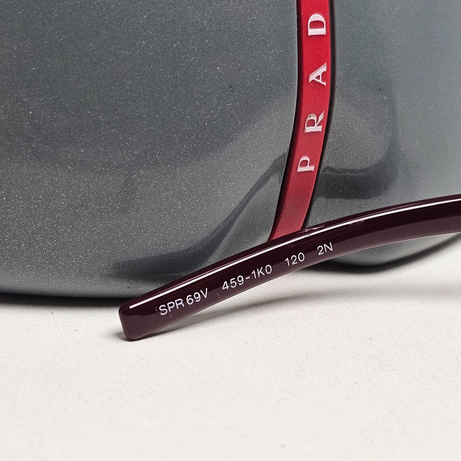 Prada Sunglasses Bordo Brown Shield Wrap PR69VS SPR 69V 459-1K0 231124