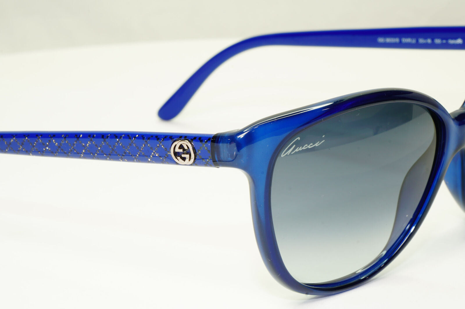 Gucci 2013 Sunglasses Blue Monogram Grey Smoke Gradient Square GG 3633/S DXRJJ
