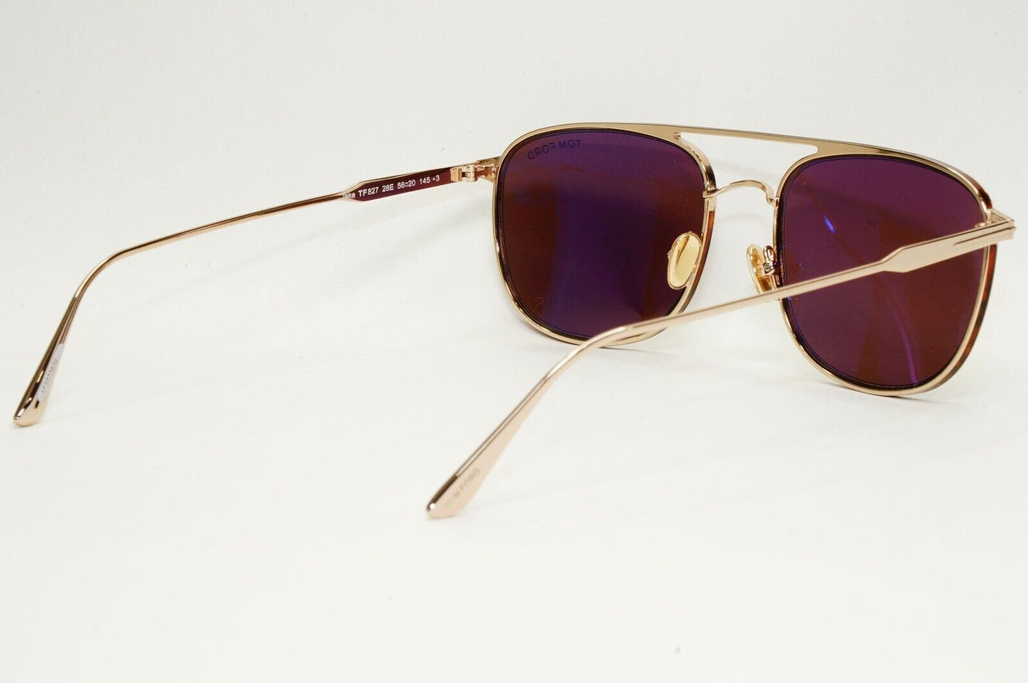 Tom Ford Sunglasses Jake Gold Metal Brown Pilot Navigator FT0827 TF 827 28E 56mm