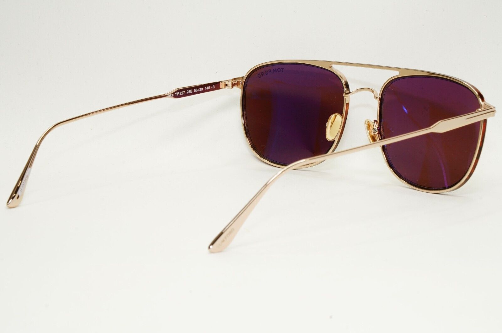 Tom Ford Sunglasses Jake Gold Metal Brown Pilot Navigator FT0827 TF 827 28E 56mm