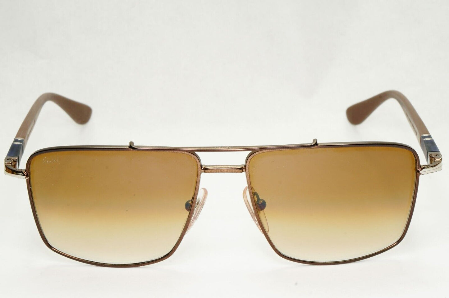 Persol Sunglasses 2013 Navigator Brown Gradient Metal Pilot 2430-S 1020/51 55mm