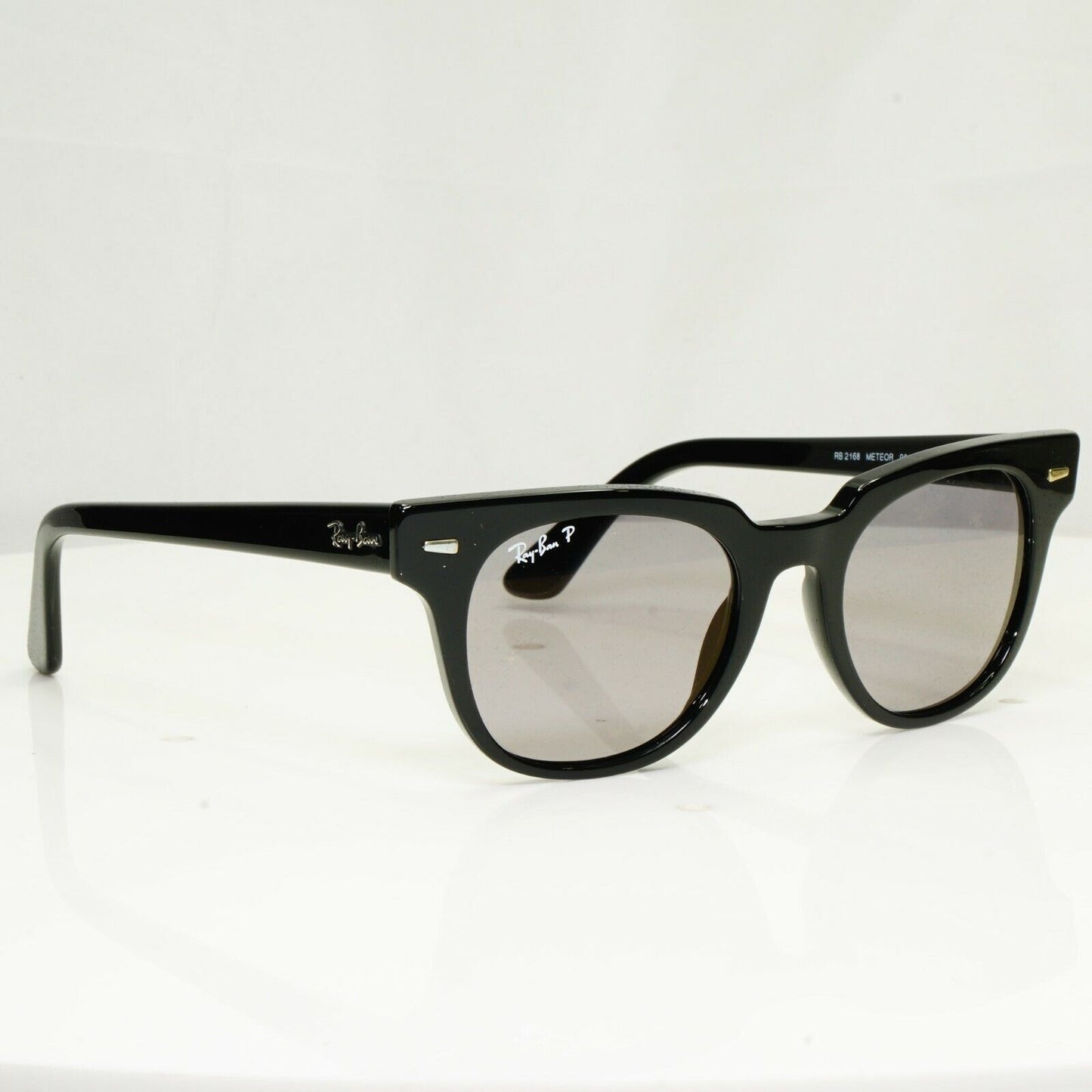 Ray-Ban Polarised Meteor Sunglasses Black Grey Mens Womens Mirror RB 2168 901/P2