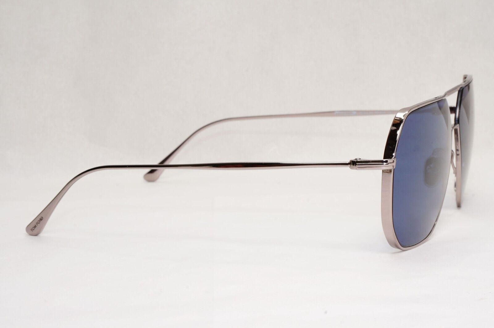 Tom Ford Sunglasses Gilles-02 Silver Dark Blue Metal Pilot TF 852 14V 59mm