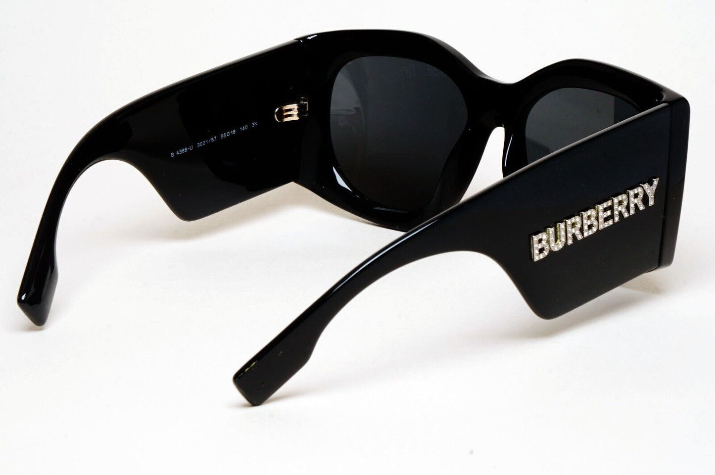 Burberry Sunglasses Madeline Black Oversized Square Large BE 4388-U 3001/87
