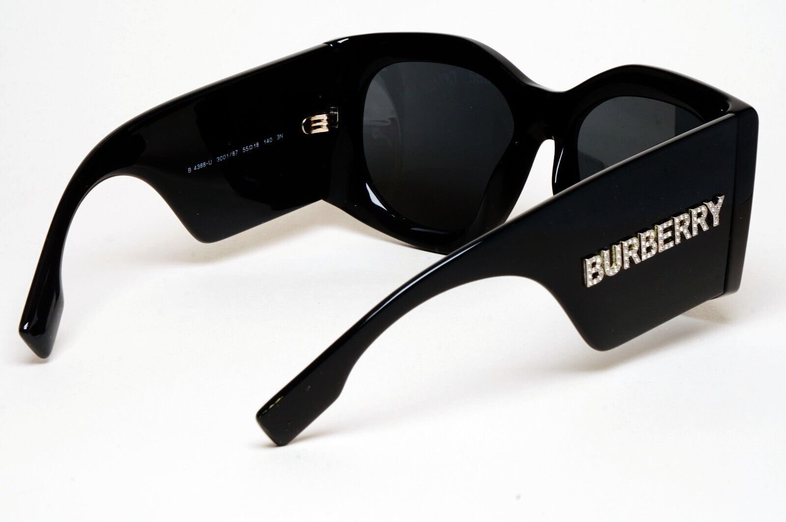 Burberry Sunglasses Madeline Black Oversized Square Large BE 4388-U 3001/87