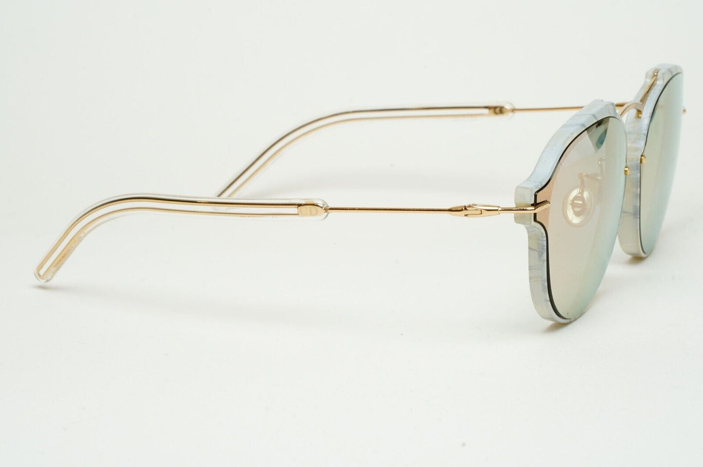 Dior Sunglasses Gold Grey Pale Pink Mirror Eclat GB70J 60mm 120125
