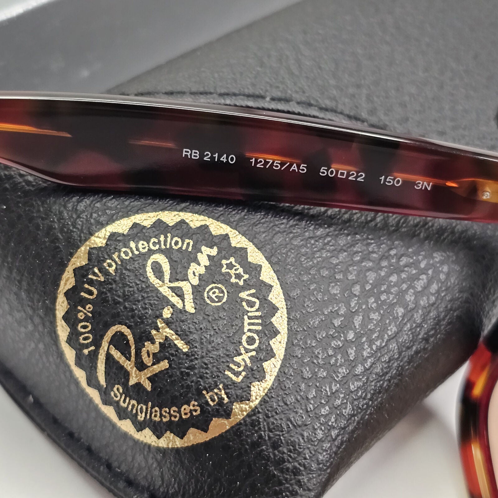 Ray-Ban Sunglasses Wayfarer Dark Red Havana Transparent Brown RB 2140 1275/A5