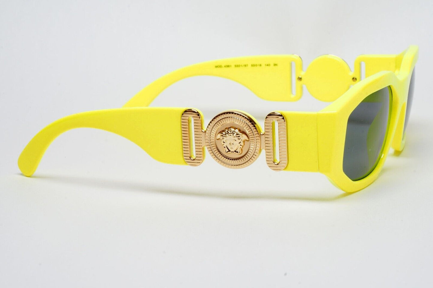 Versace Sunglasses Biggie Yellow Fluorescent Grey Gold Medusa VE 4361 5321/87