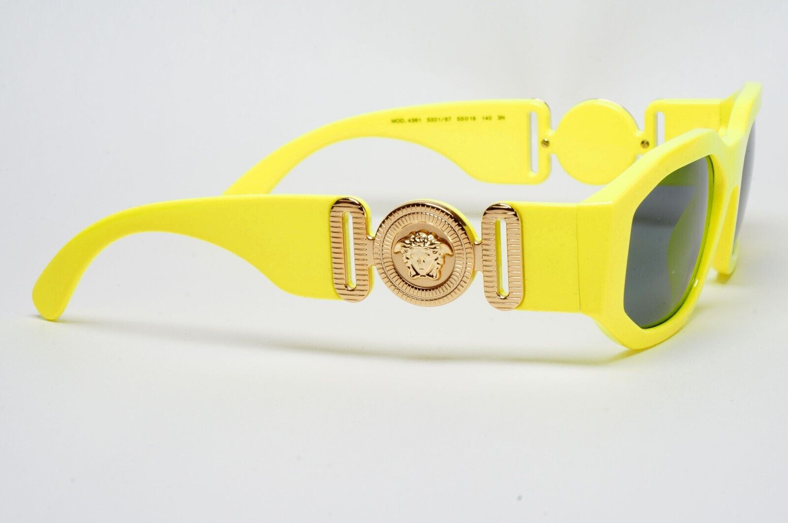 Versace Sunglasses Biggie Yellow Fluorescent Grey Gold Medusa VE 4361 5321/87