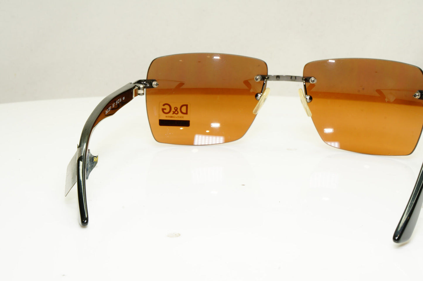 Authentic DOLCE & GABBANA Womens Vintage Sunglasses Black D&G 2091 187 30826