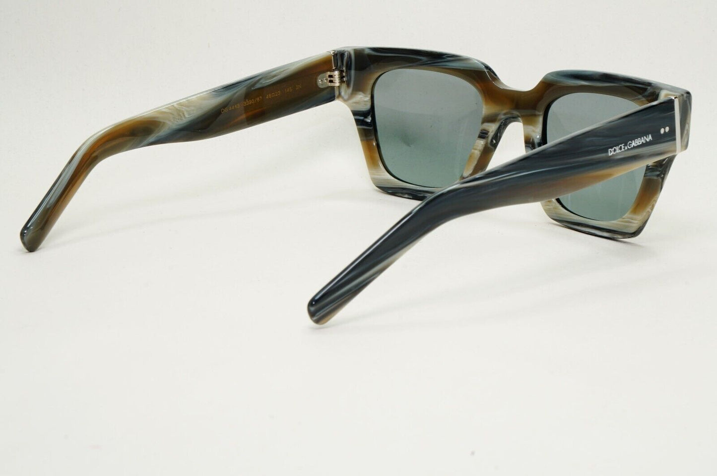 Dolce & Gabbana Grey Horn Marble Square Sunglasses DG 4413 3390/87 48mm