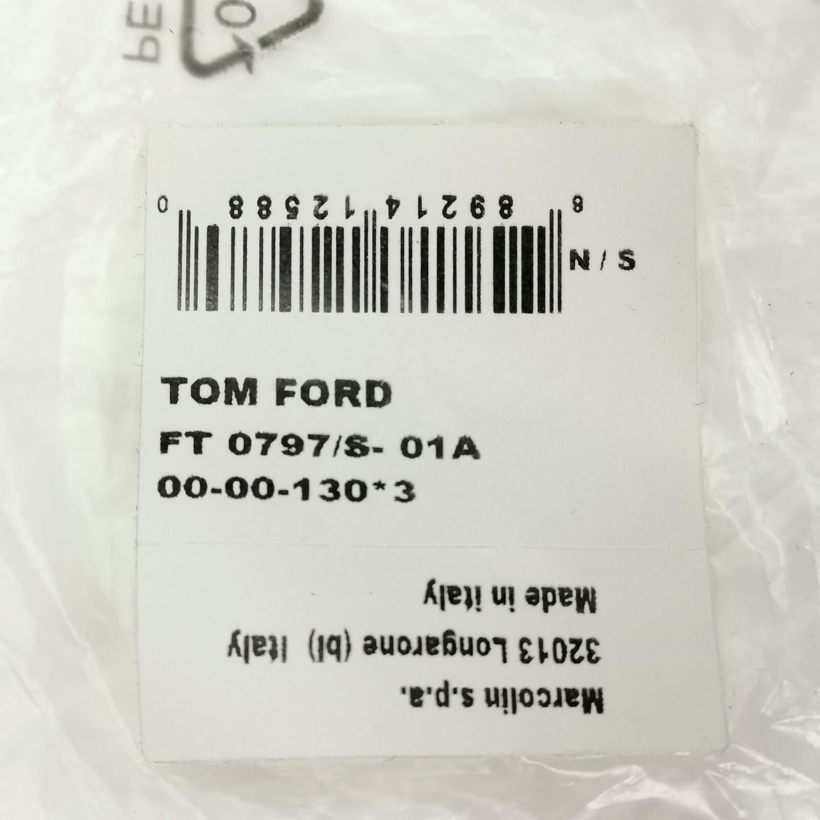 Authentic Tom Ford Mens Shield Visor Glossy Black Sunglasses Razor TF 797 01A