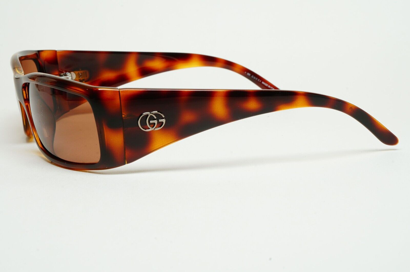 Gucci Sunglasses 1999 Vintage Brown Tortoise Wrap GG 2493/S 583 050225