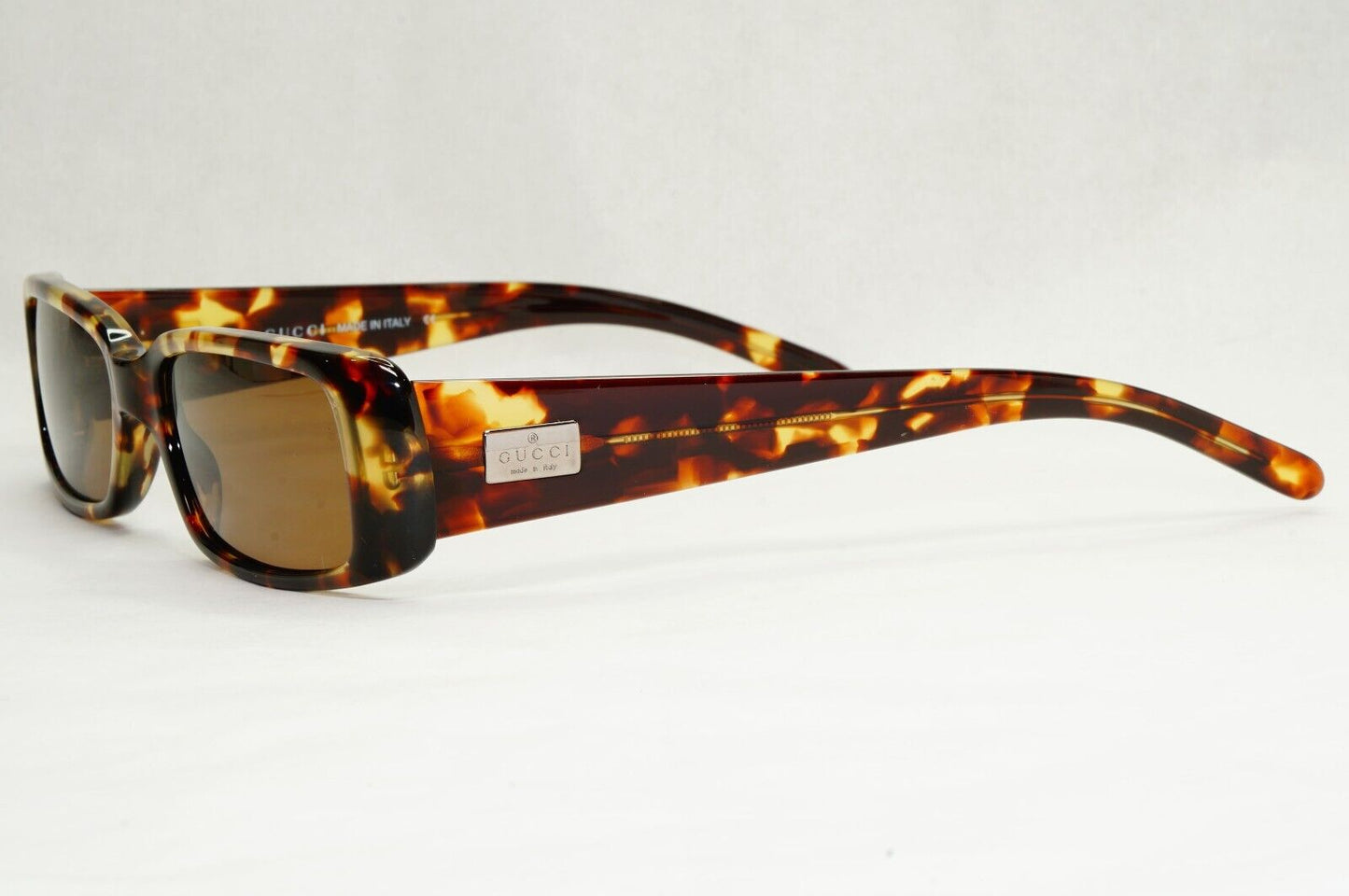 Gucci Sunglasses 1998 Vintage Brown Tortoise Rectangle GG 2450/S 4TM 210125