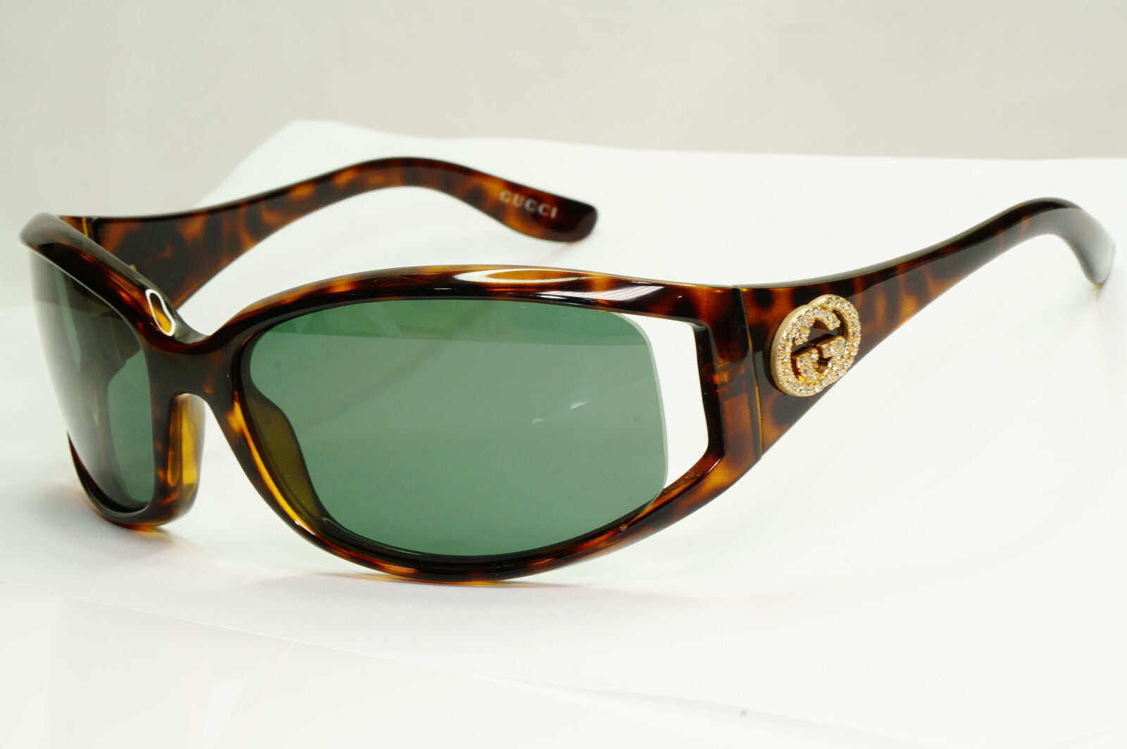 Gucci 2005 Sunglasses Vintage Brown Green Gold GG 2989/S/STRASS V088U 181022