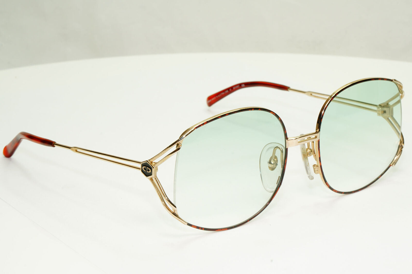 Dior Austria 1990s Sunglasses Vintage Gold Green Gradient Womens 2590 41 020822