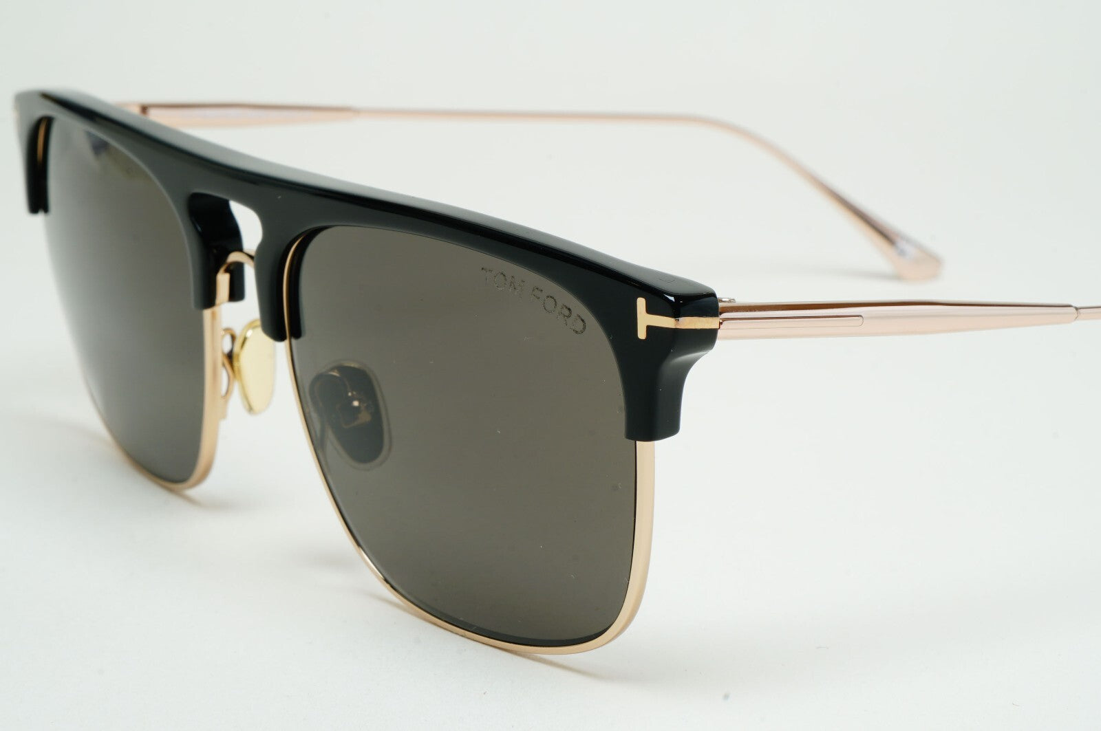 Tom Ford Sunglasses Lee Black Gold Grey Square Navigator FT0830 TF 830 01A 56mm