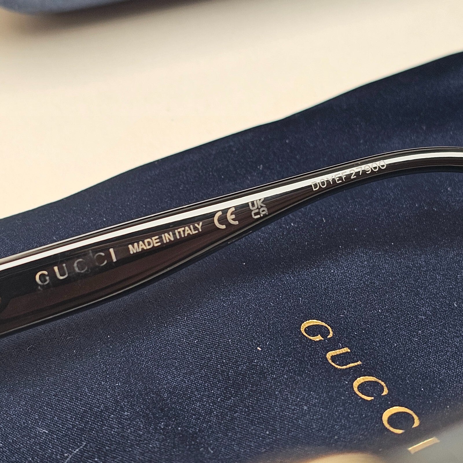 Gucci Sunglasses 2022 Black Brown Gold Square GG1025O 005 51mm 100325