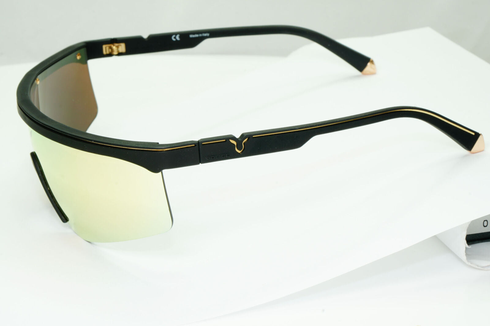 Police Lewis Hamilton F1 Sunglasses Gold Yellow Mirror Shield SPL A28 COL 6AAG