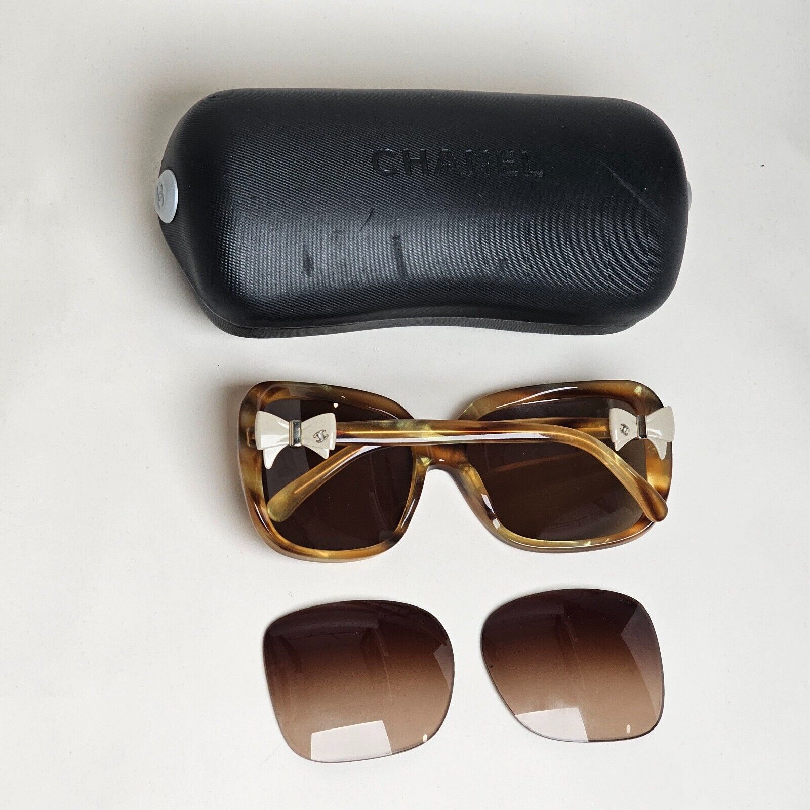 Chanel Sunglasses Bows 2011 Vintage Brown Square 5171 c.938/3B 60mm 100225
