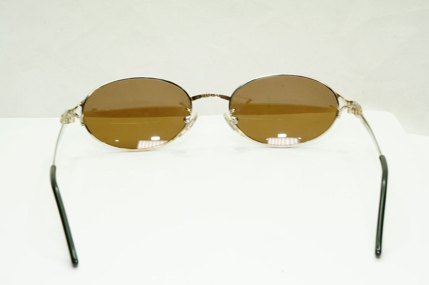 Gianni Versace 1995 Sunglasses Vintage Silver Brown Oval MOD H41 COL 26M
