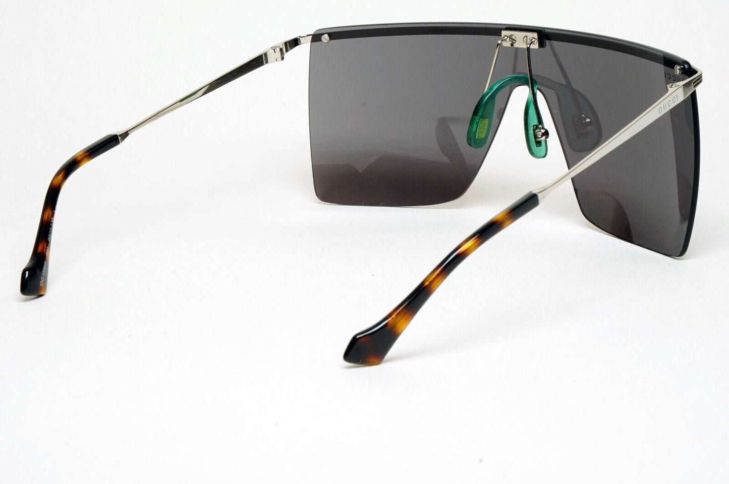 Gucci Sunglasses 2022 Silver Black Shield Visor Square Unisex GG1096S 001 180125