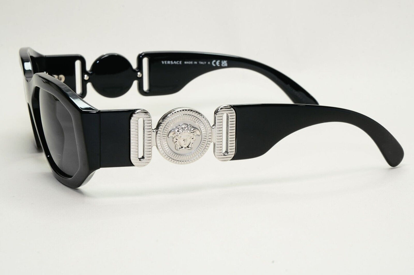 Versace Sunglasses Black Silver Medusa Grey Biggie MOD VE 4361 5422/87 53mm