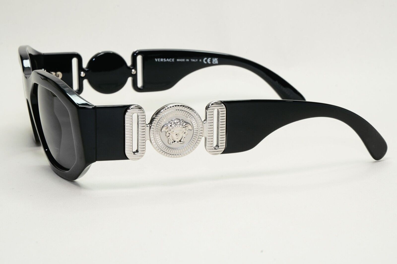 Versace Sunglasses Black Silver Medusa Grey Biggie MOD VE 4361 5422/87 53mm