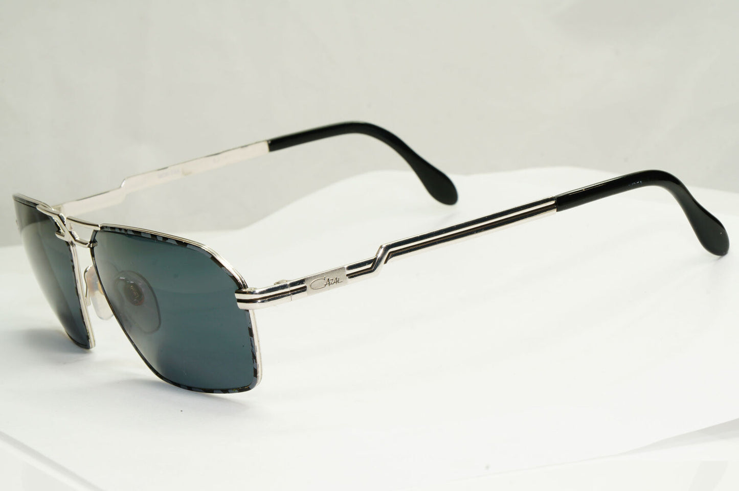 Cazal 1990s Vintage Sunglasses Silver Grey Rectangle Retro MOD 744 251122